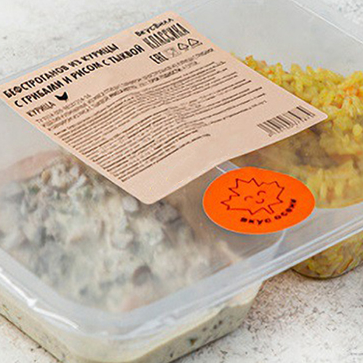 

Бефстроганов ВкусВилл курица с грибами рисом тыквой 200 г