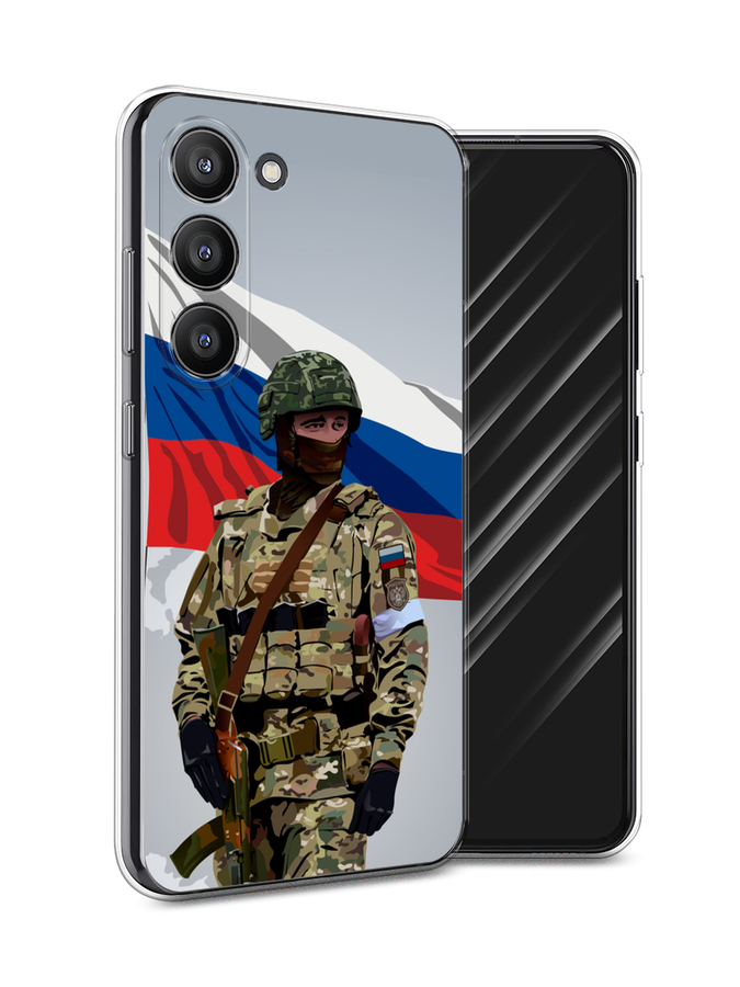 

Чехол Awog на Samsung Galaxy S23 5G "Солдат с флагом", Белый;синий;красный;зеленый, 2107350-1