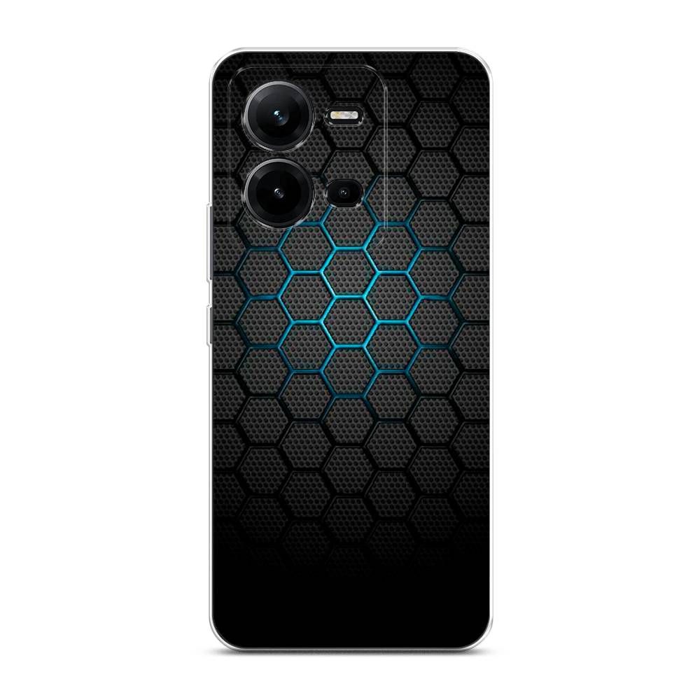 

Чехол Awog "Бирюзовые соты" на Vivo V25 / Виво V25, Голубой;синий;черный