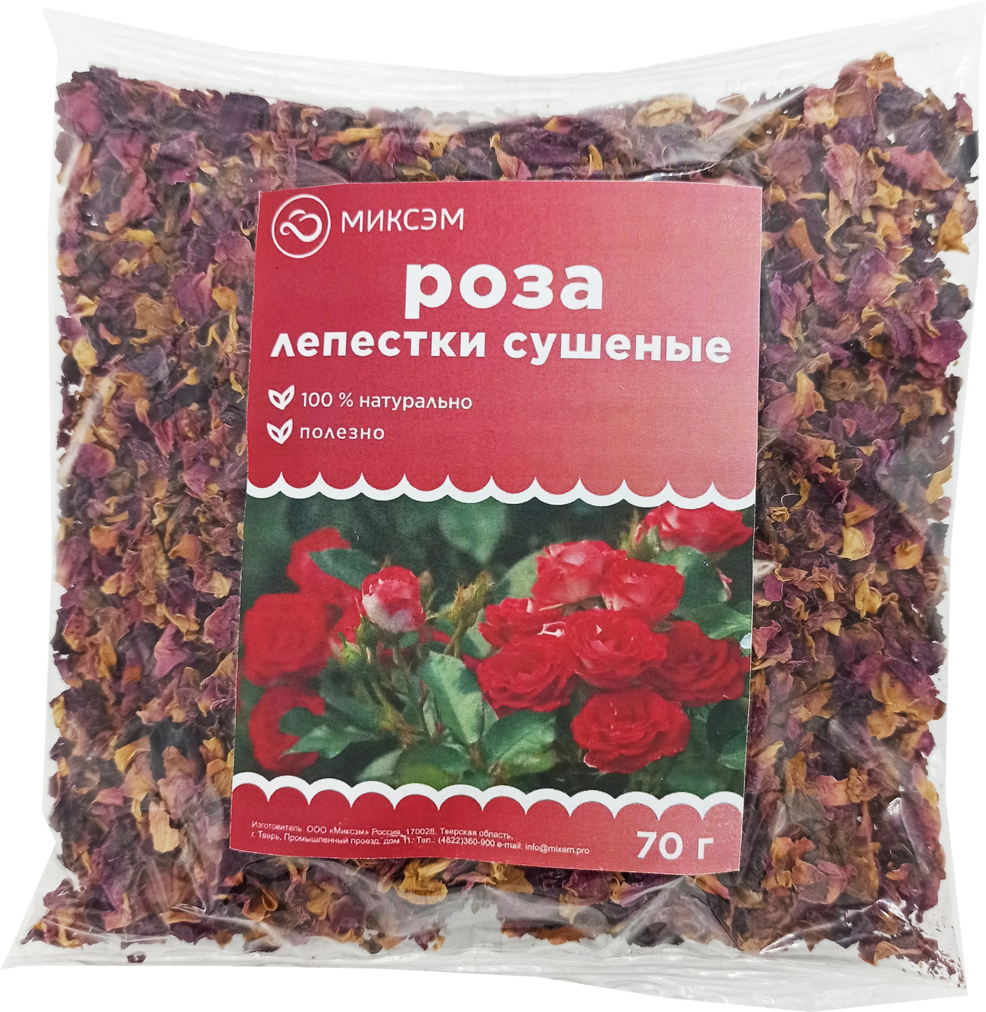 

Миксэм Роза лепестки сушеные , 70 г