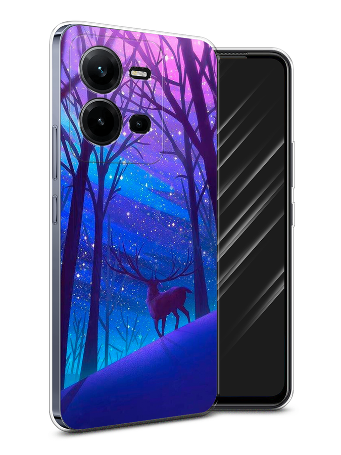 

Чехол Awog на Vivo V25 / Виво V25 "Северный олень", Фиолетовый;голубой;синий