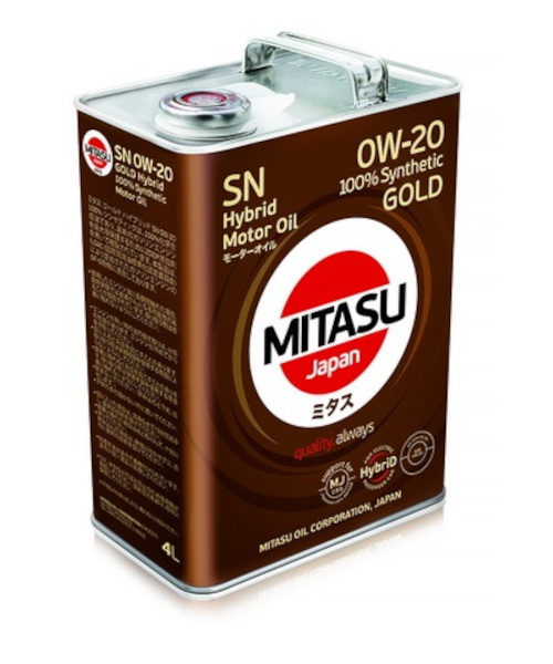 Моторное масло Mitasu Gold SN 0W20 4л