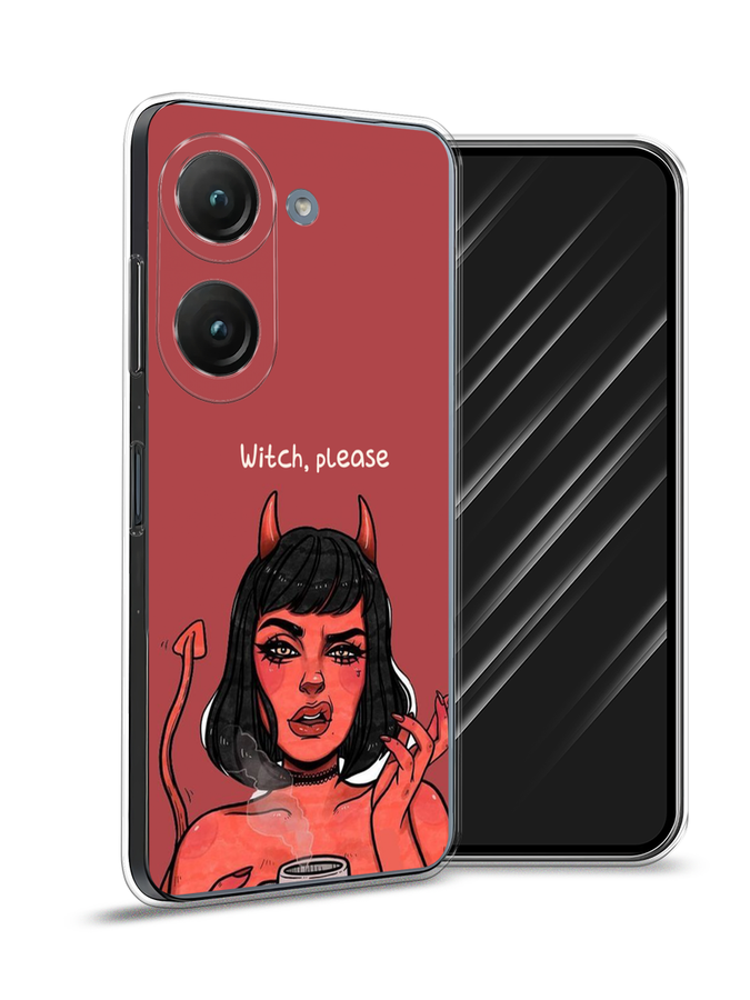 

Чехол Awog на Asus ZenFone 9 "Evil Girl", Бордовый;черный, 44950-6