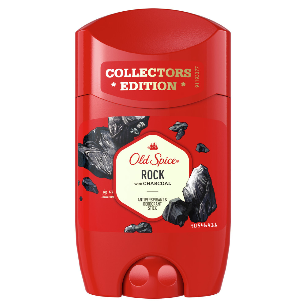 фото Дезодорант-антиперспирант old spice rock with charcoal, стик 50 мл