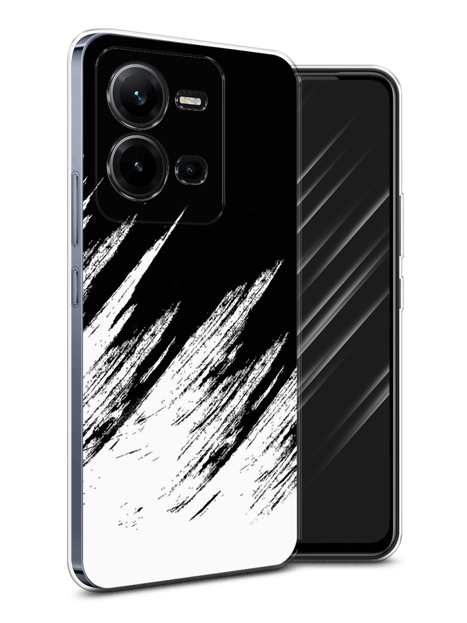 

Чехол Awog на Vivo V25 / Виво V25 "Черно белые брызги", Черный;белый;бежевый