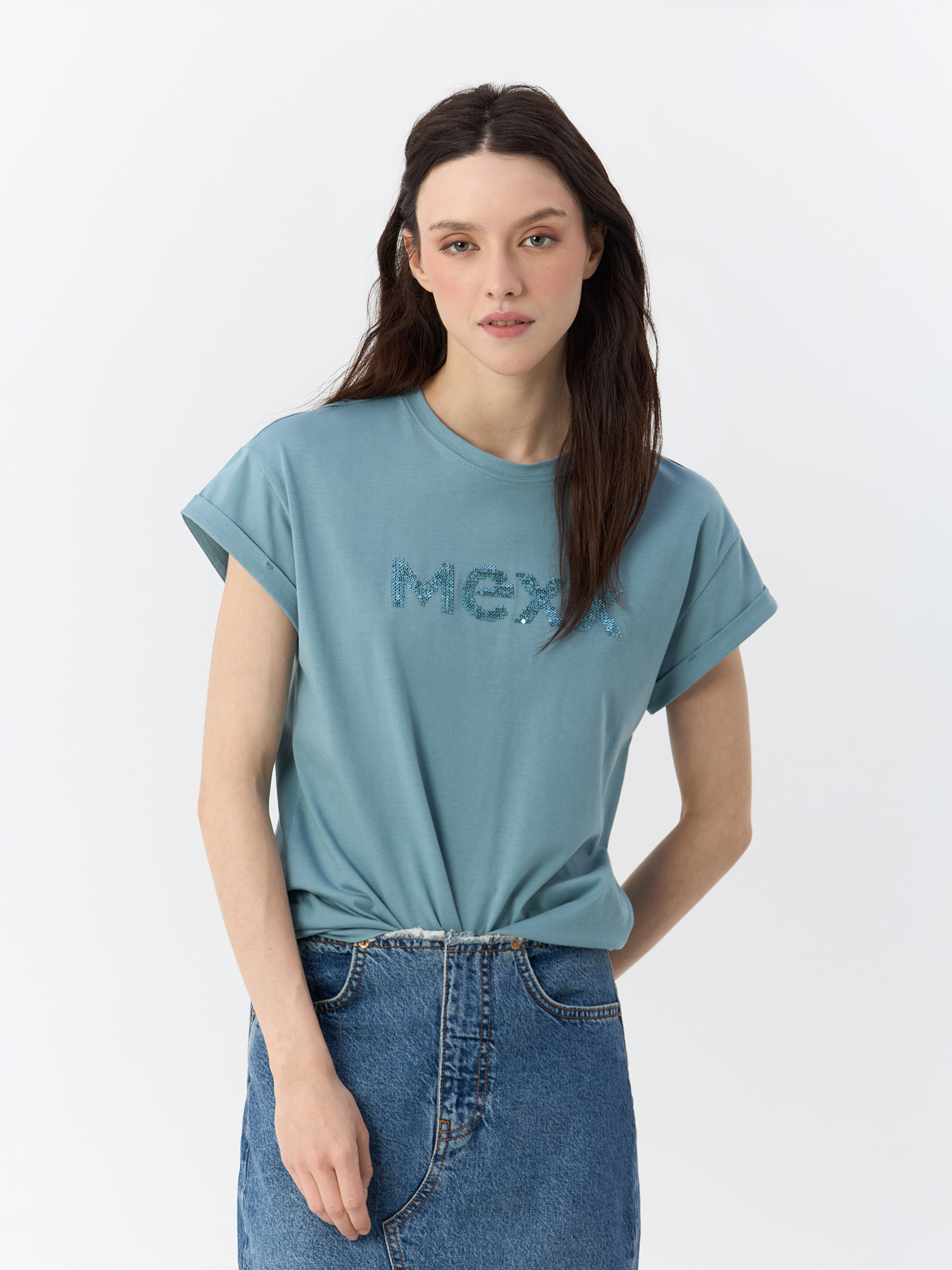 

Футболка женская MEXX TU2195036W синяя XXL, Синий, TU2195036W