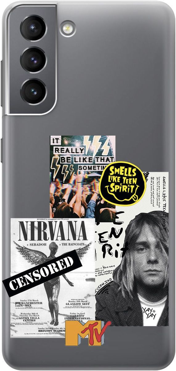 

Чехол на Samsung Galaxy S21 FE 5G с принтом "Nirvana" прозрачный, Прозрачный;белый, 5641