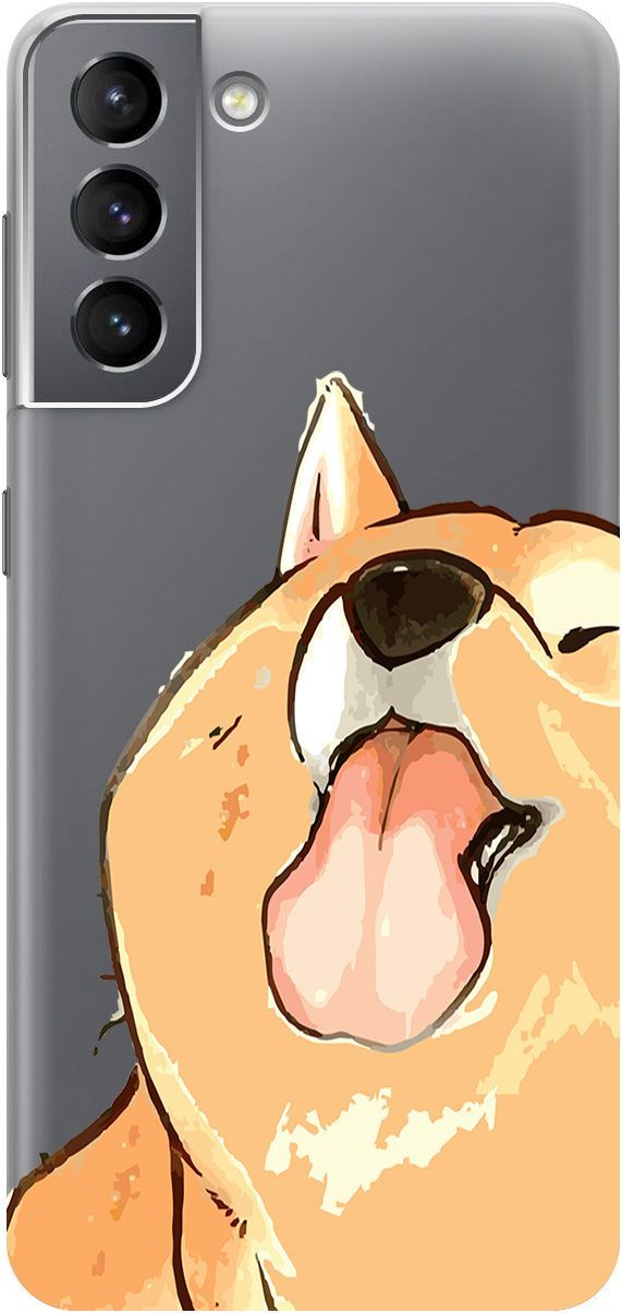

Чехол на Samsung Galaxy S21 FE 5G с принтом "Shiba" прозрачный, Прозрачный;бежевый, 5641