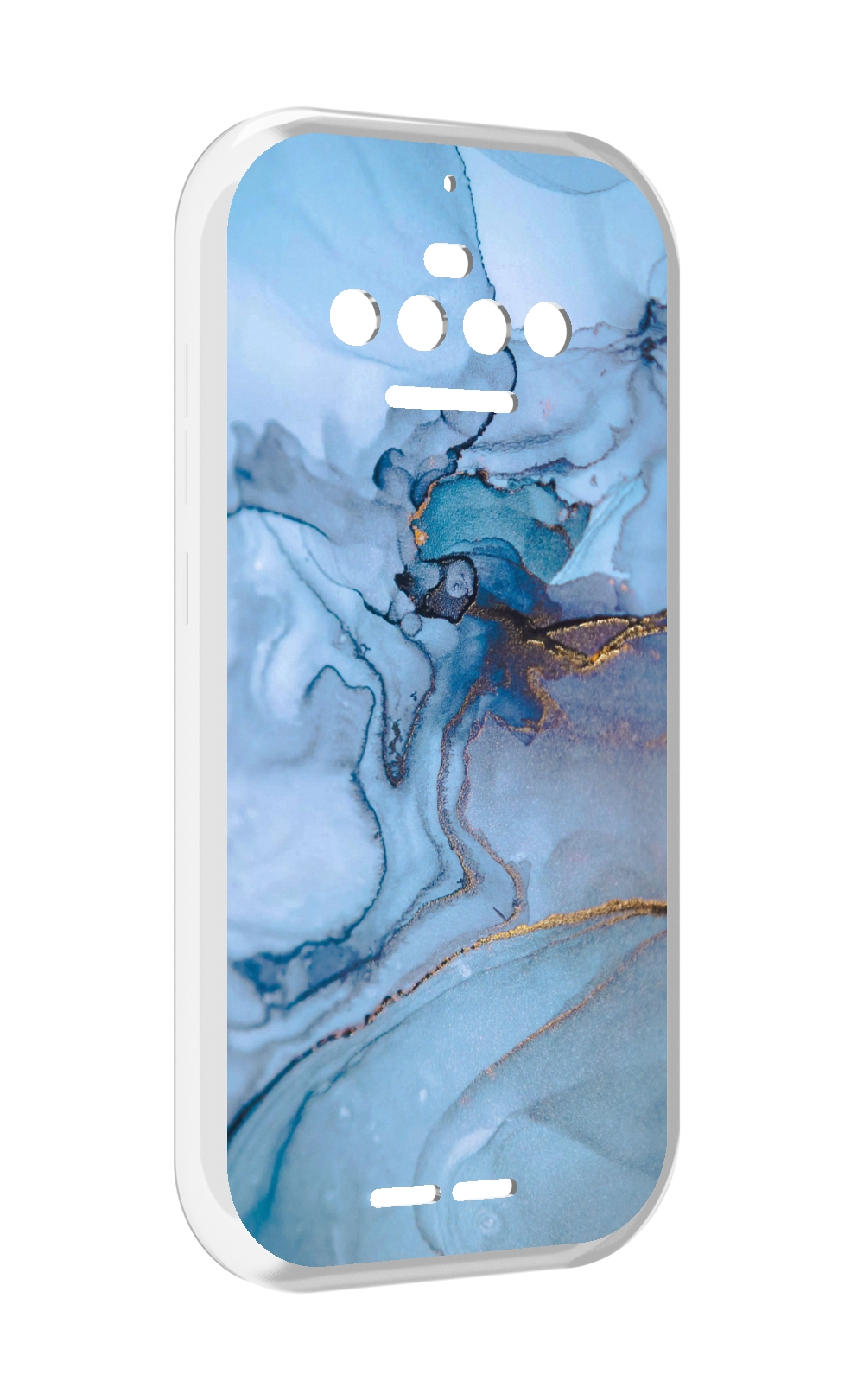 

Чехол MyPads голубой мрамор для Oukitel F150 R2022, Прозрачный, Tocco