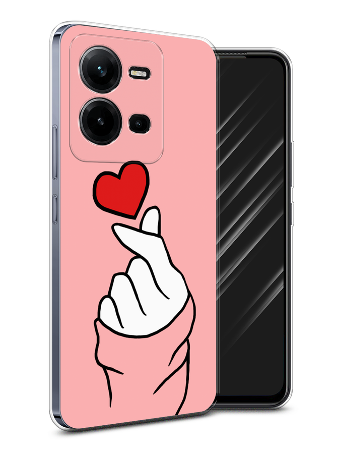 

Чехол Awog на Vivo V25 / Виво V25 "Милое сердечко", Белый;красный;черный