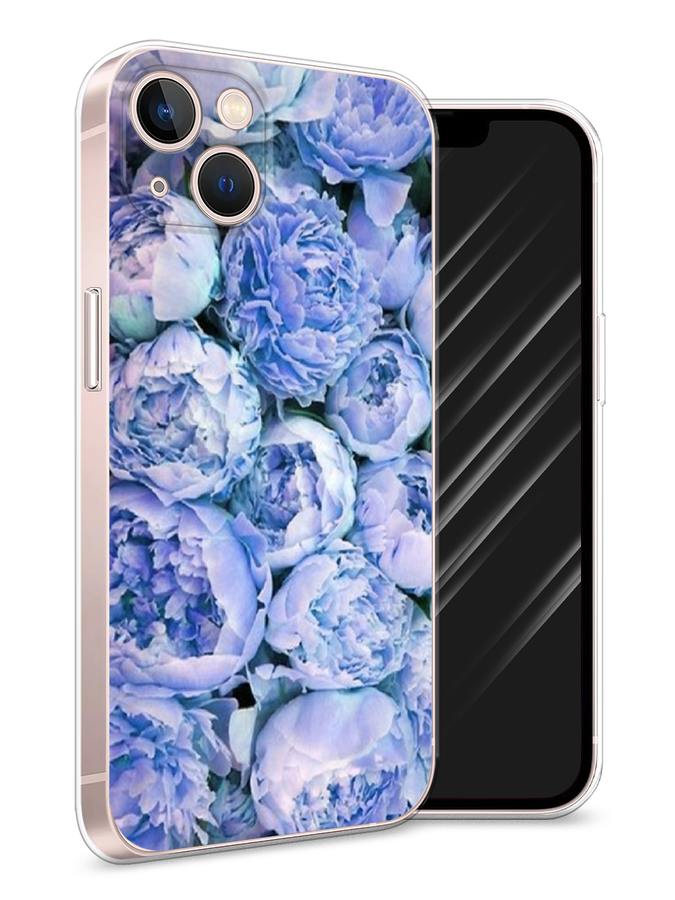 

Чехол Awog на Apple iPhone 13 / Айфон 13 "Пионы голубые", Разноцветный, 14250-8