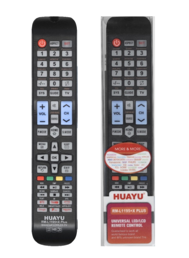 

Пульт ДУ Huayu RM-L1195+X Plus Black, Черный, RM-L1195+X Plus