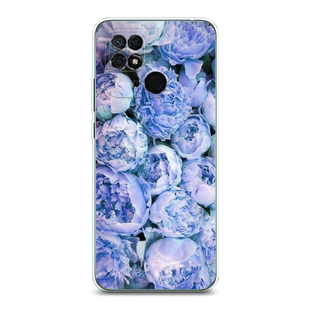 

Чехол Awog на Xiaomi Redmi 10C "Пионы голубые", Разноцветный, 313450-8