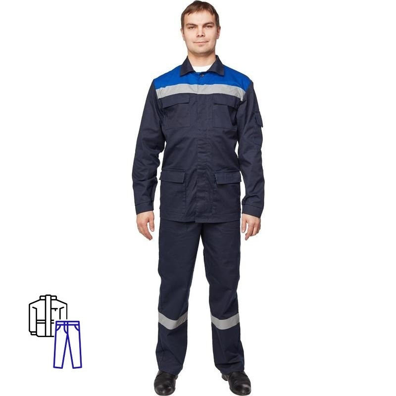 

Костюм рабочий NoBrand 829742-K синий 56-58, 158-164