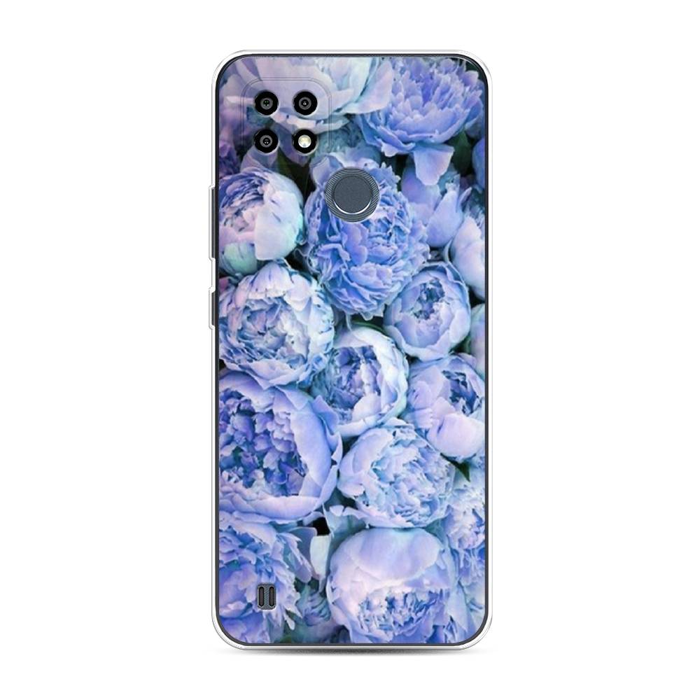 

Чехол Awog на Realme C21Y "Пионы голубые", Разноцветный, 256850-8