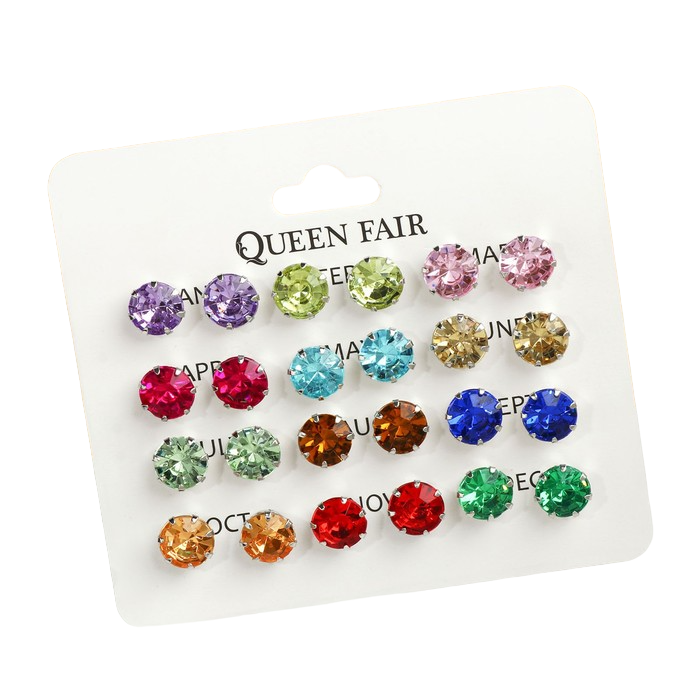 

Комплект серег из металла Queen Fair, стекло