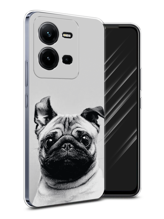 

Чехол Awog на Vivo V25 / Виво V25 "Ушастый мопс", Серый