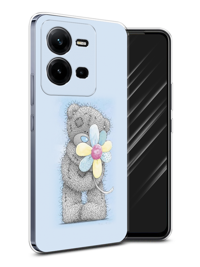 

Чехол Awog на Vivo V25 / Виво V25 "Me to you с ромашкой", Голубой;серый;желтый