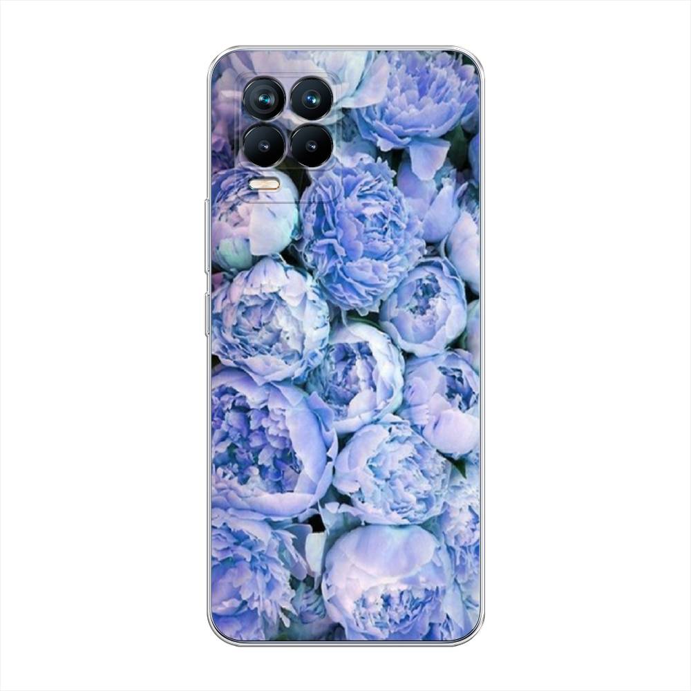 

Чехол Awog на Realme 8 "Пионы голубые", Разноцветный, 255450-8