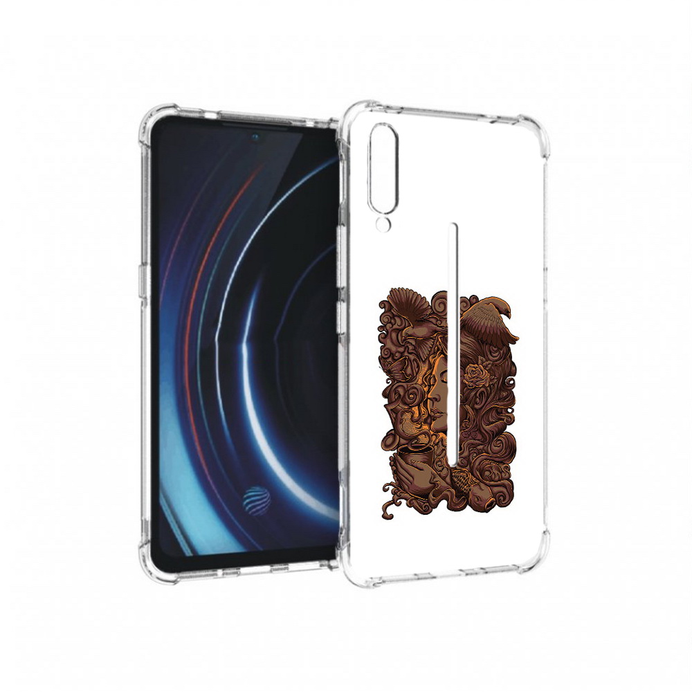 

Чехол MyPads Tocco для Vivo iQOO девушка с длинными волосами абстракция (PT226955.389.312), Прозрачный, Tocco