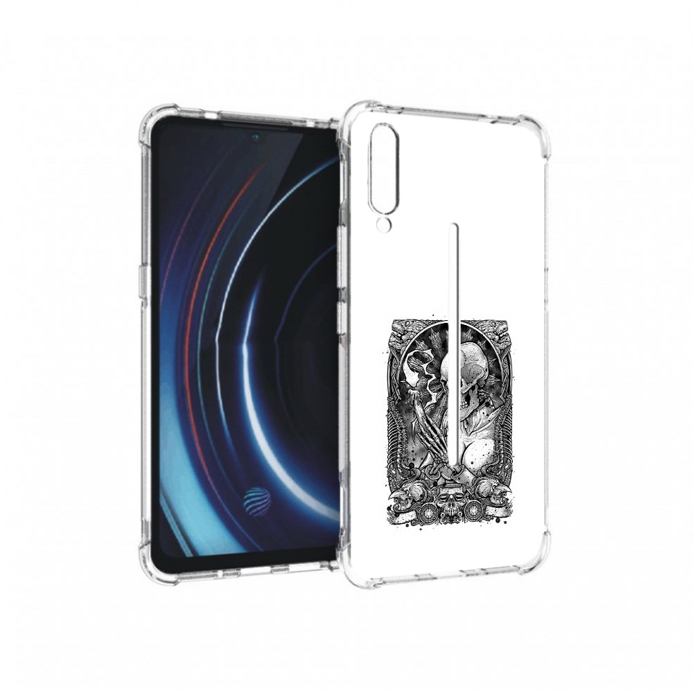 

Чехол MyPads Tocco для Vivo iQOO девушка скелет (PT226955.389.316), Прозрачный, Tocco
