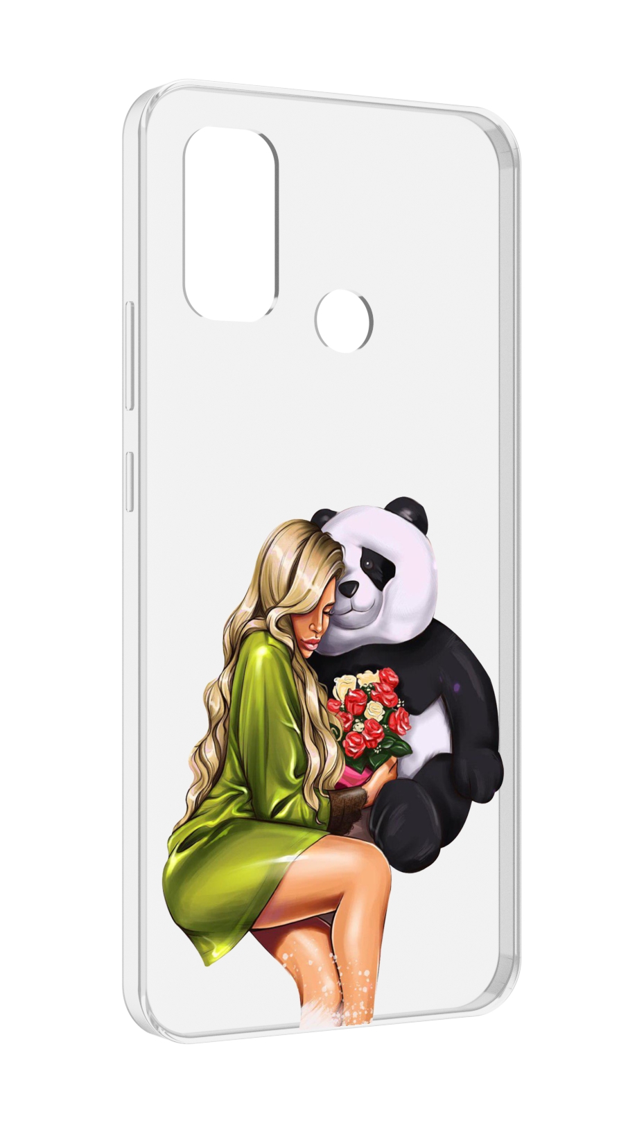

Чехол MyPads Девушка-с-пандой-с-букетом женский для UleFone Note 10P/Note 10, Прозрачный, Tocco