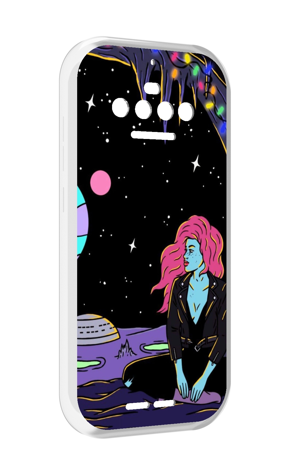 

Чехол MyPads девушка с красными волосами в космосе женский для Oukitel F150 R2022, Прозрачный, Tocco