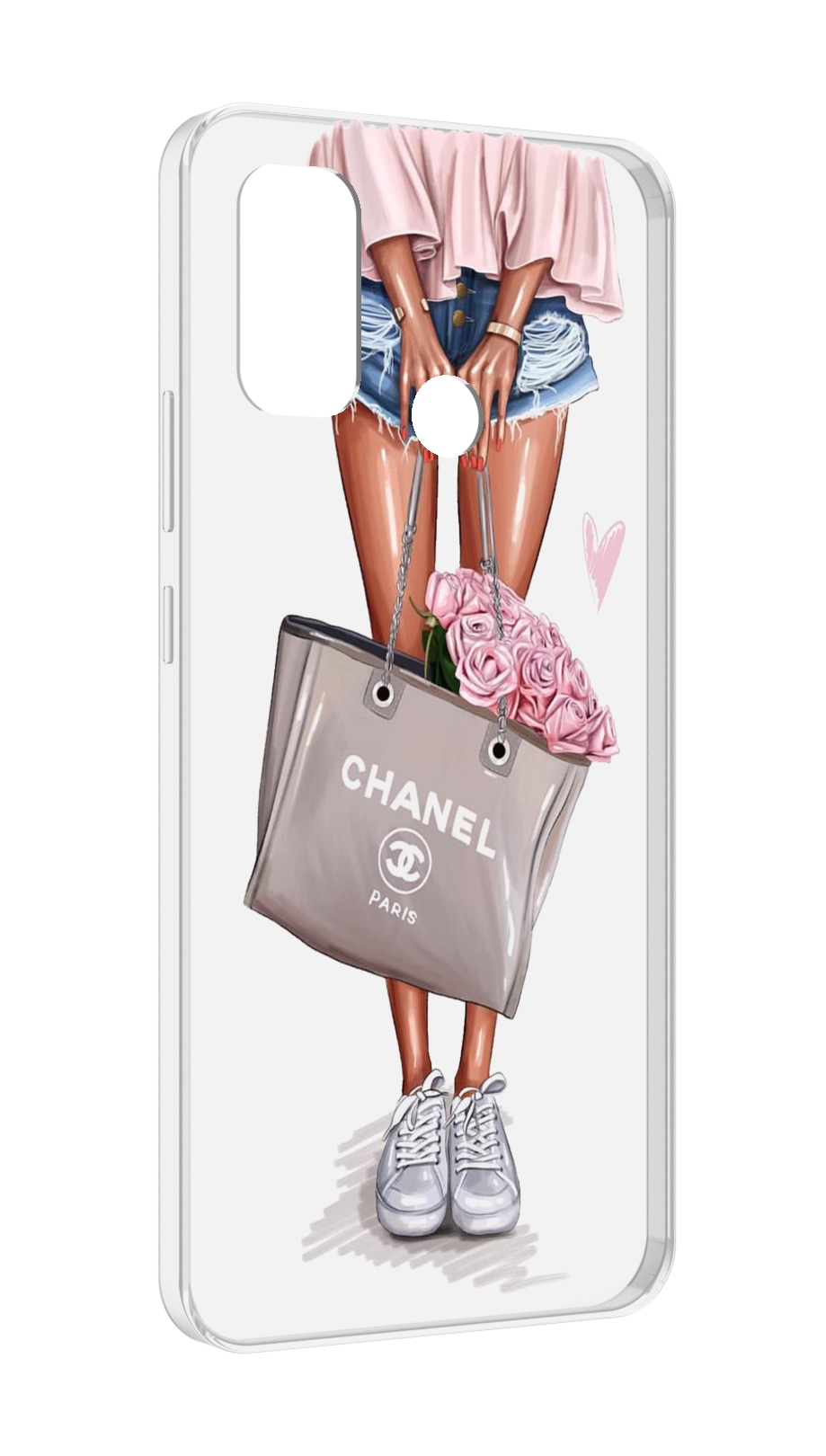 Чехол MyPads Девушка-с-сумкой женский для UleFone Note 10P/Note 10