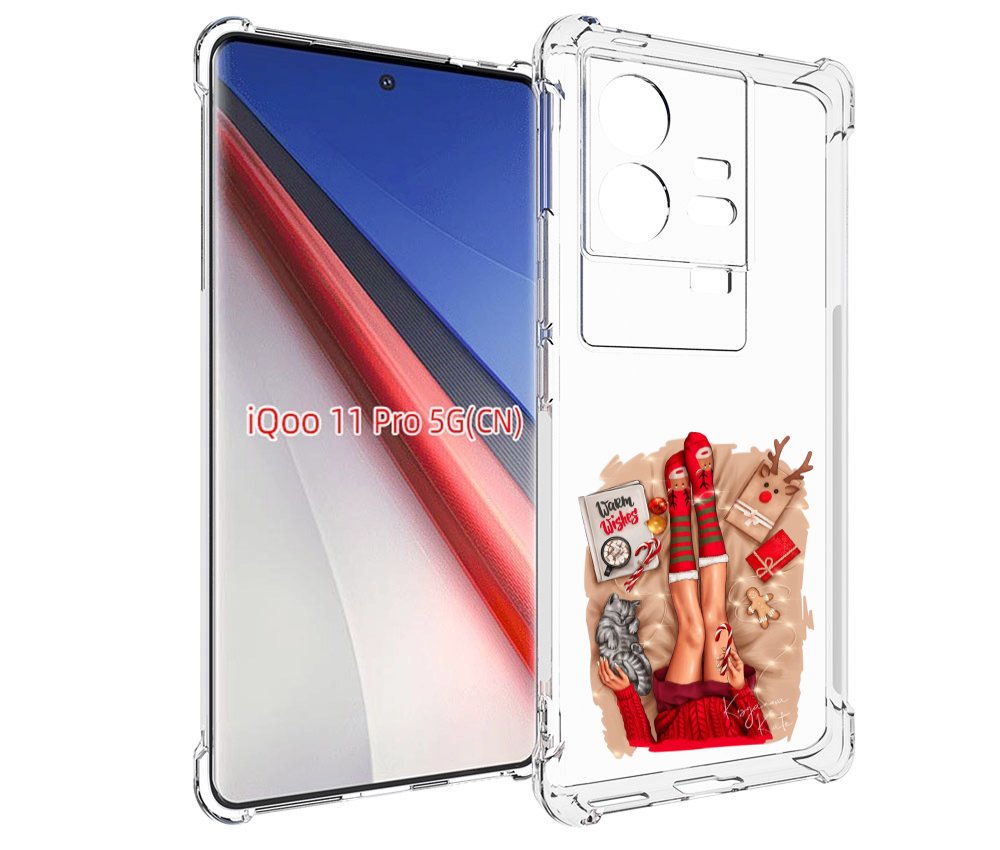 

Чехол бампер MyPads уютный-арт женский для Vivo iQOO 11 Pro прот..., Прозрачный, Tocco