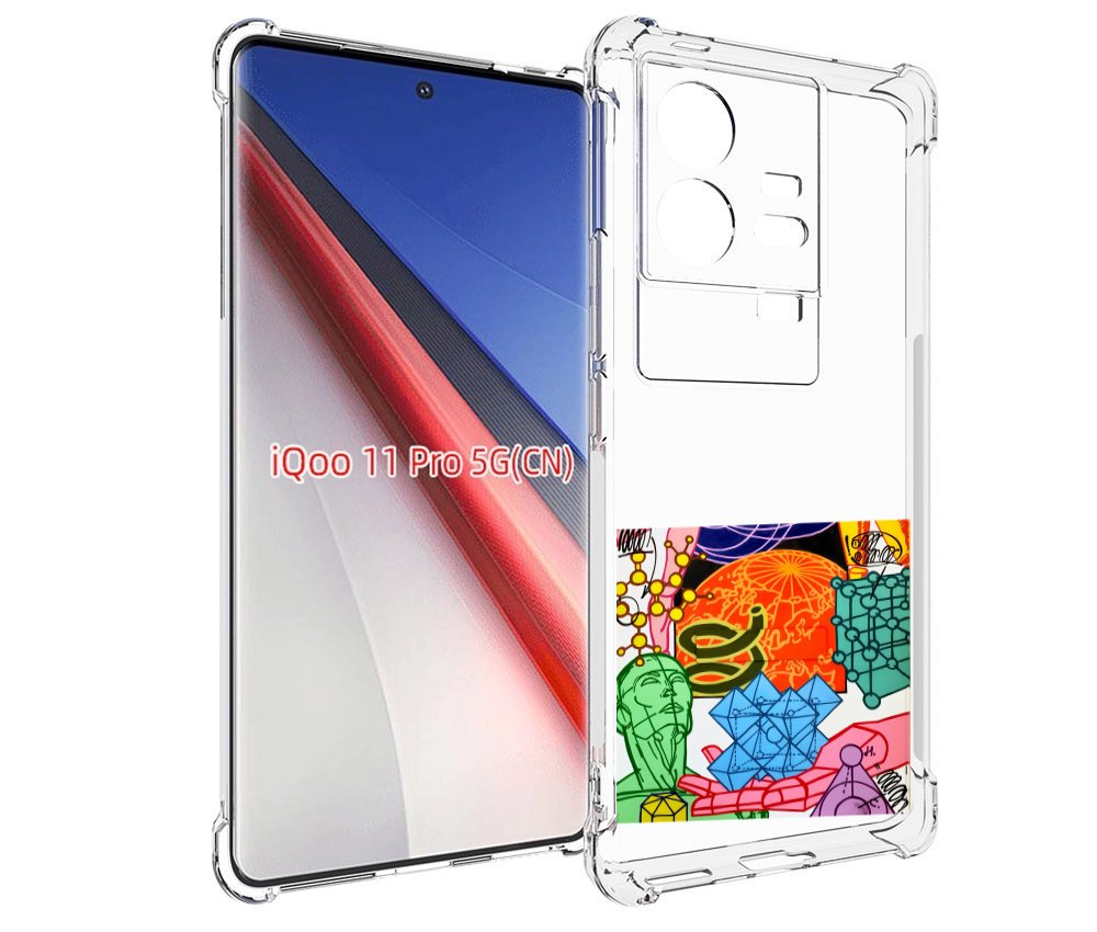 

Чехол бампер MyPads физика-химия для Vivo iQOO 11 Pro противоуда..., Прозрачный, Tocco