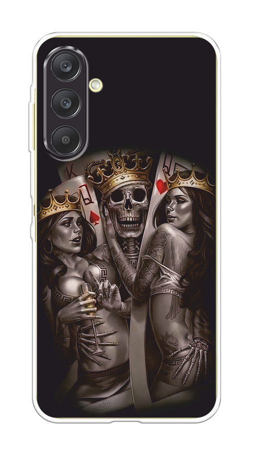 

Чехол на Samsung Galaxy A26 5G Карты король и королевы, Серый;желтый, 2110750-1