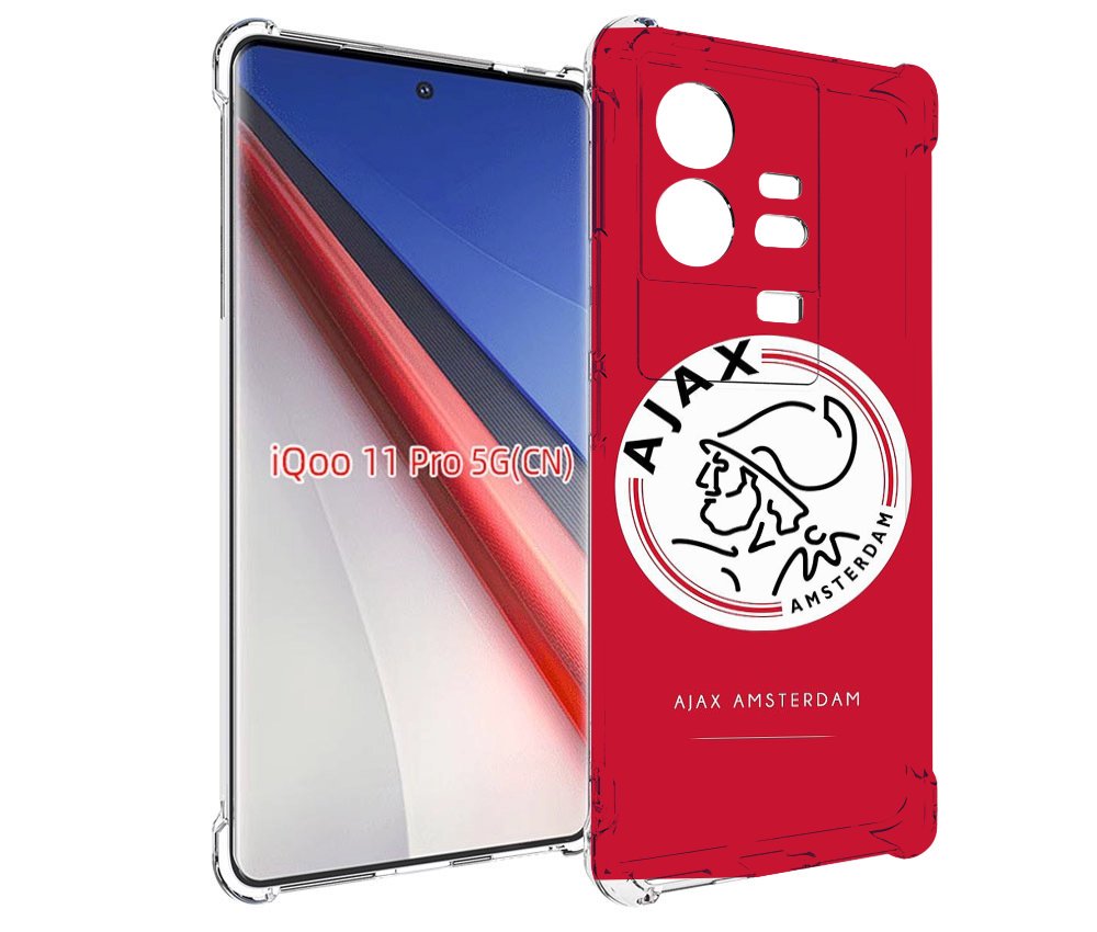 

Чехол бампер MyPads фк аякс амстердам для Vivo iQOO 11 Pro проти..., Прозрачный, Tocco