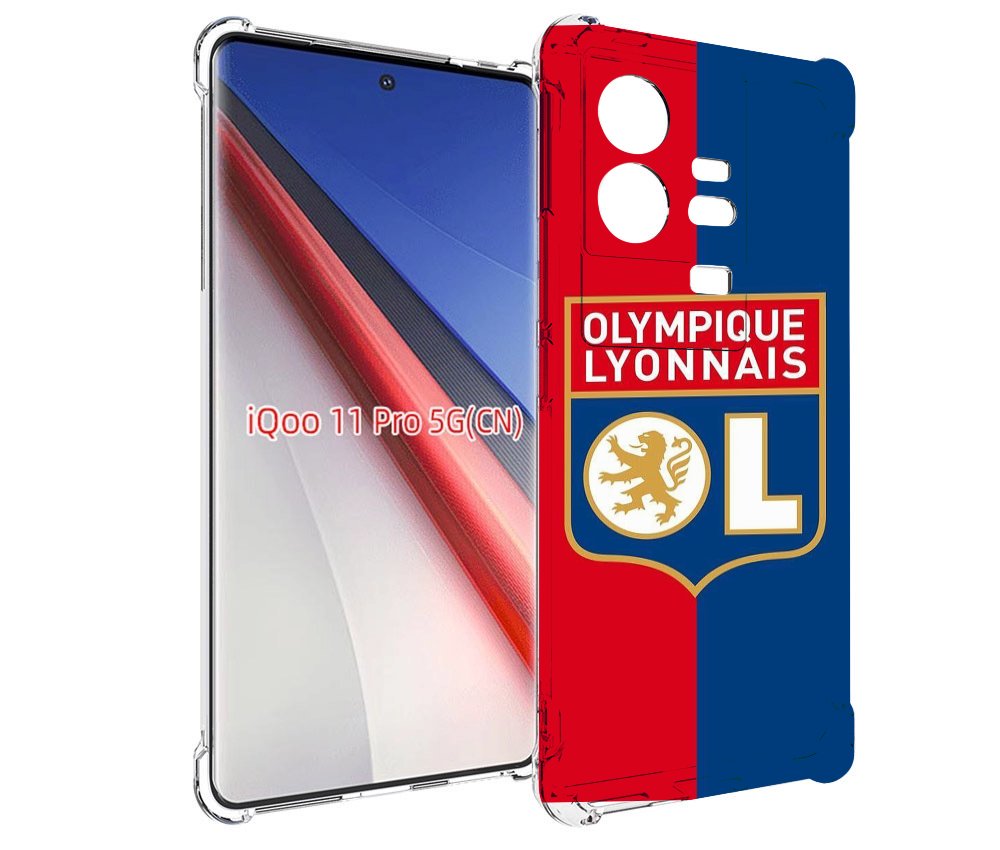 

Чехол бампер MyPads фк лион эмблема для Vivo iQOO 11 Pro противо..., Прозрачный, Tocco