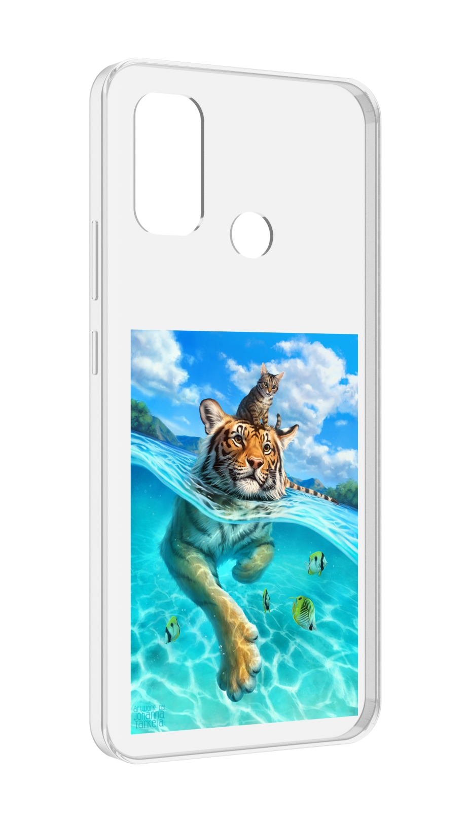 

Чехол MyPads Кот-на-тигре для UleFone Note 10P/Note 10, Прозрачный, Tocco