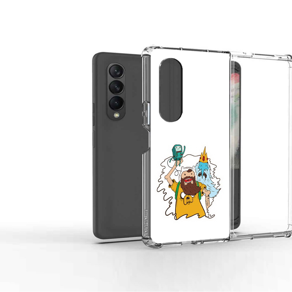 

Чехол MyPads Tocco для Samsung Galaxy Z Fold2 время приключений старый Финн, Прозрачный, Tocco