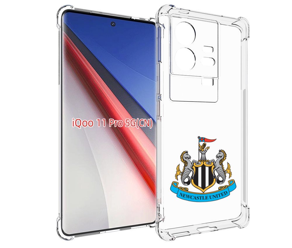 

Чехол бампер MyPads фк ньюкасл для Vivo iQOO 11 Pro противоударный, Прозрачный, Tocco