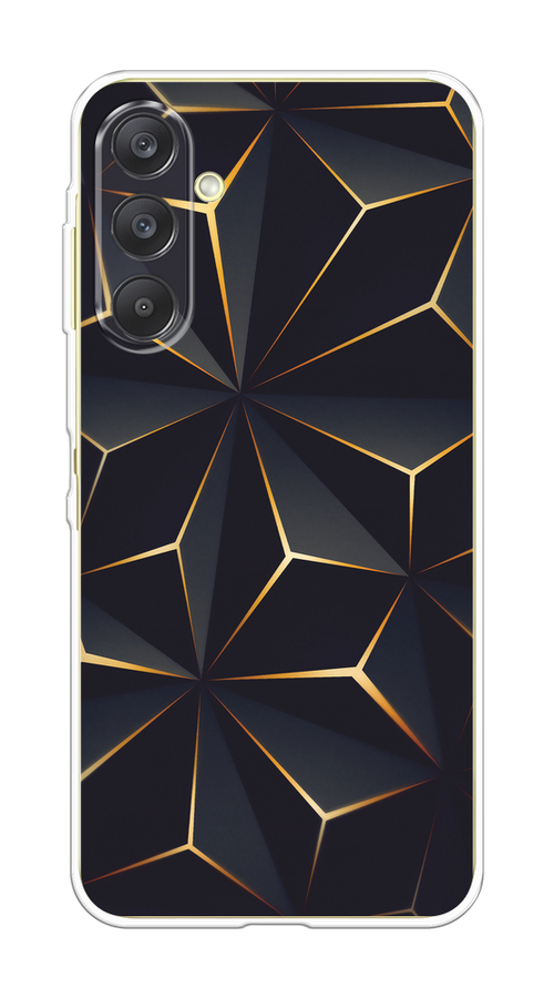

Чехол на Samsung Galaxy A26 5G Черные полигоны, Золотистый;черный, 2110750-1