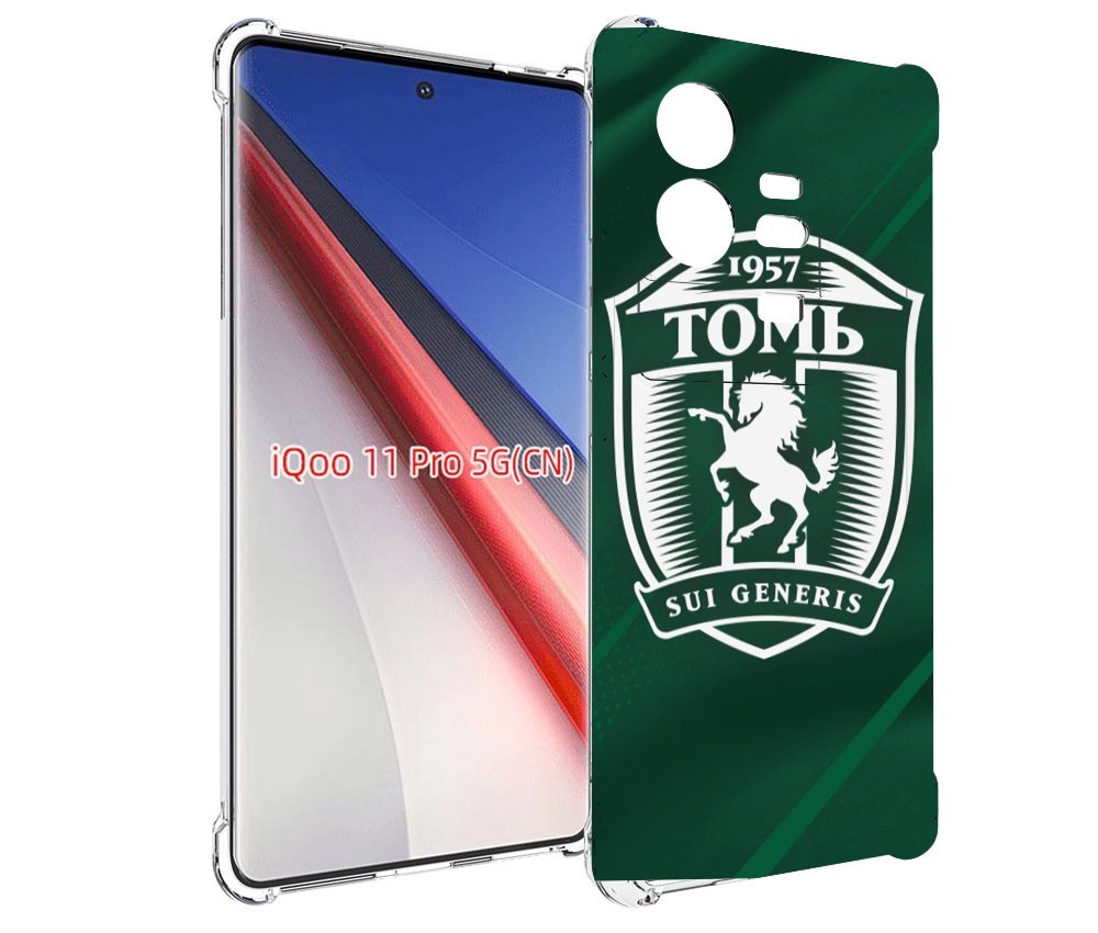 

Чехол бампер MyPads фк томь томск для Vivo iQOO 11 Pro противоуд..., Прозрачный, Tocco