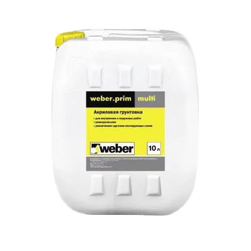 Грунт укрепляющий WEBER.PRIM MULTI белый 10 л шампунь укрепляющий для ежедневного применения 300 г