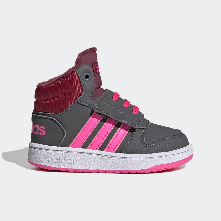 Кеды для девочек Adidas Hoops Mid 2.0 GZ7798 серые 3K