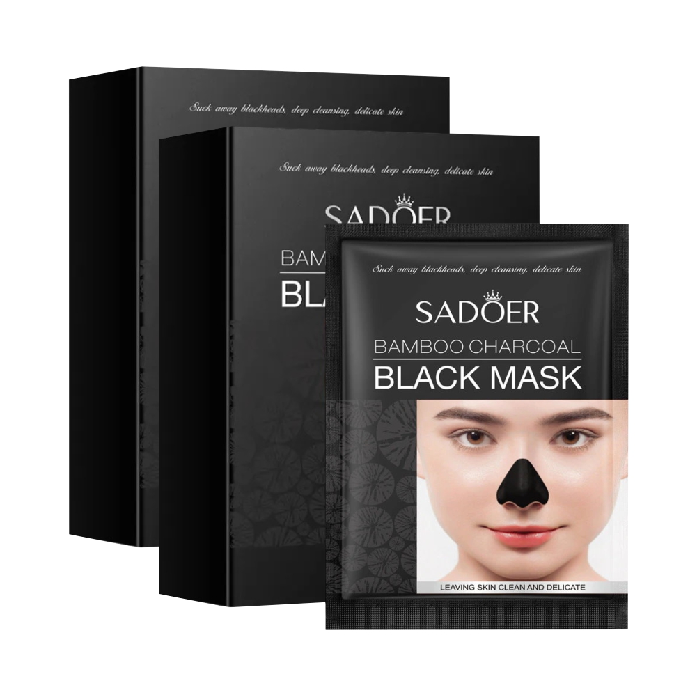 Набор масок для носа от черных точек Sadoer с бамбуковым углем 10 шт упак х 2 уп