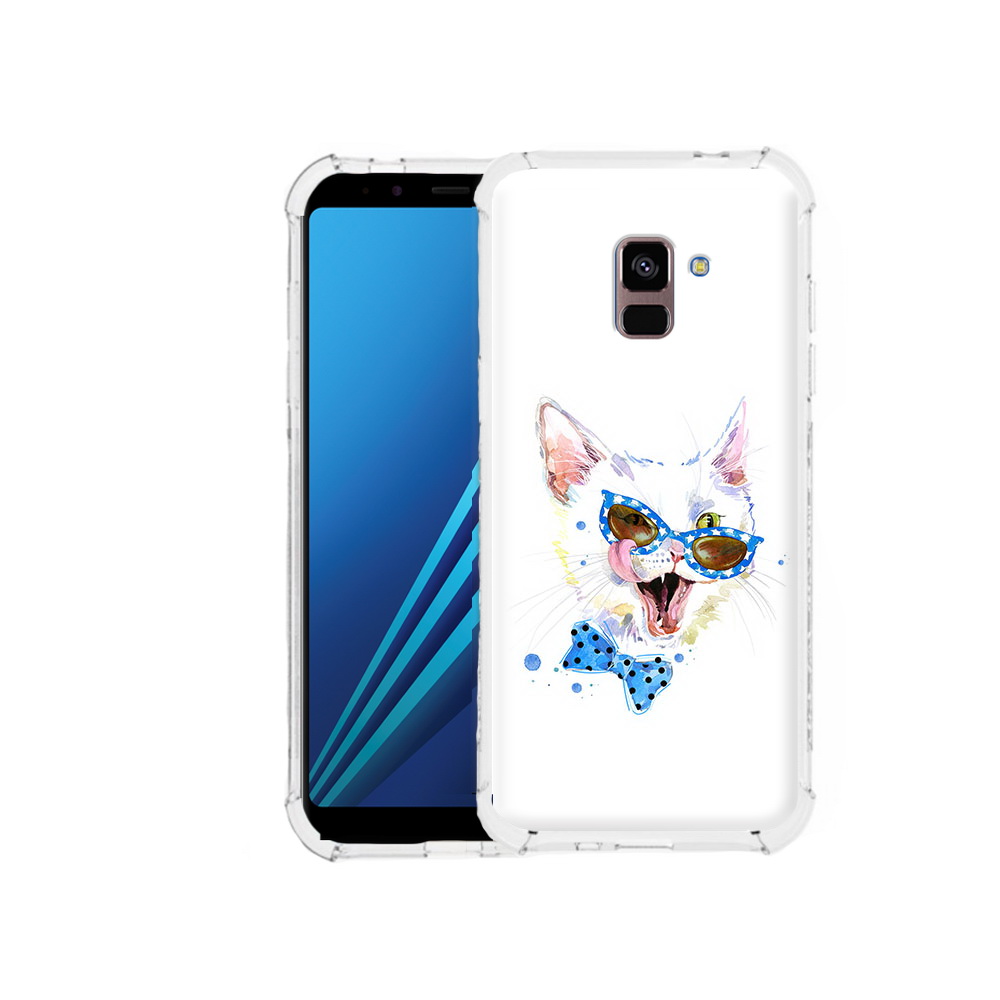 

Чехол MyPads Tocco для Samsung Galaxy A8 Plus белый кот (PT119249.593.229), Tocco