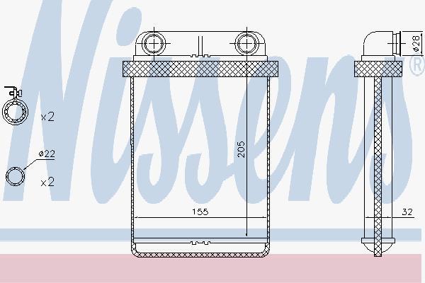 

Радиатор Отопителя Nissens 72671