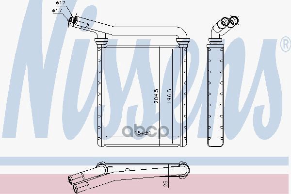 

Радиатор Отопителя Nissens 707090