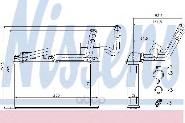 

Радиатор Отопителя Nissens 70529