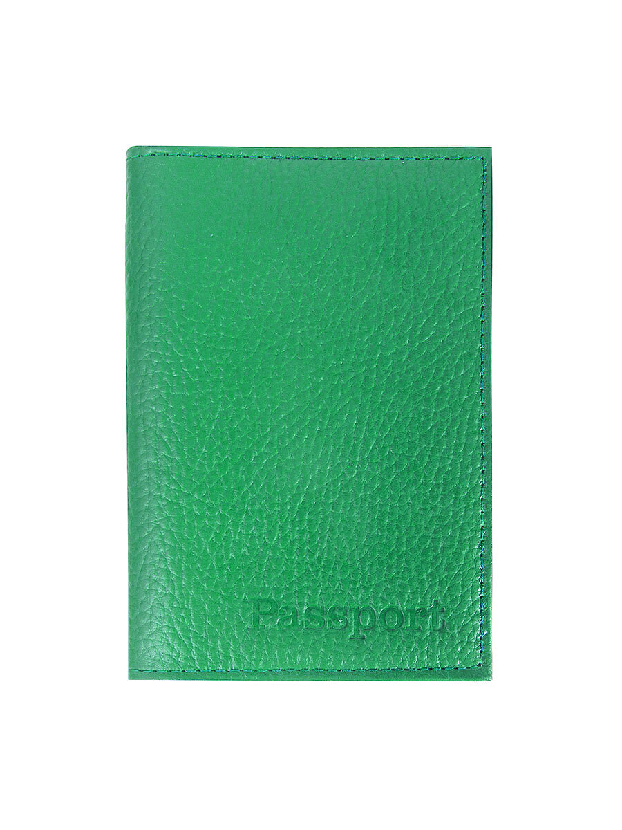 Обложка для паспорта унисекс Rich Line ПГ41 зеленая