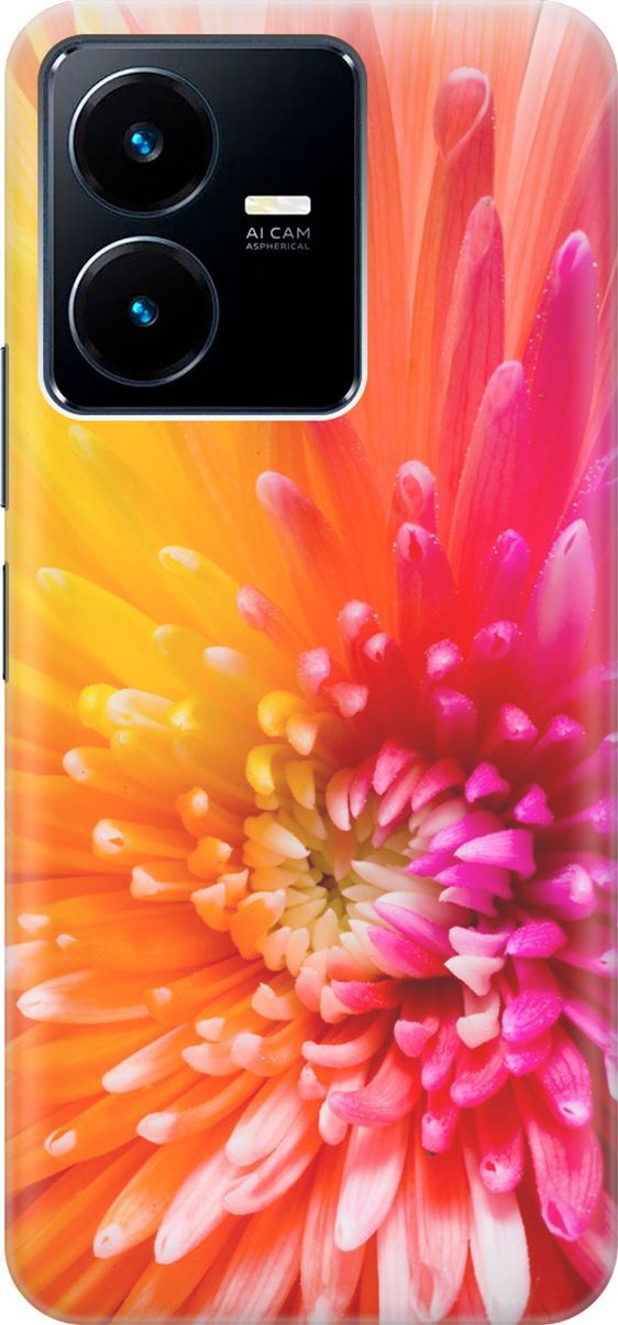 

Силиконовый чехол на Vivo Y22 с принтом "Розовая хризантема", Оранжевый;розовый, 157790