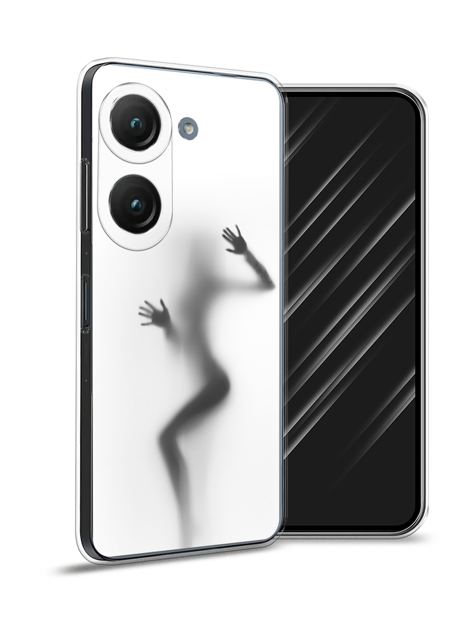 

Чехол Awog на Asus ZenFone 9 "Девушка в душе", Серый;белый;черный, 44950-7