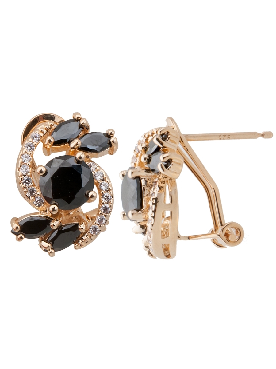 

Серьги из бижутерного сплава Lotus Jewelry 3043E-27Bcz, фианит, 3043E-27Bcz