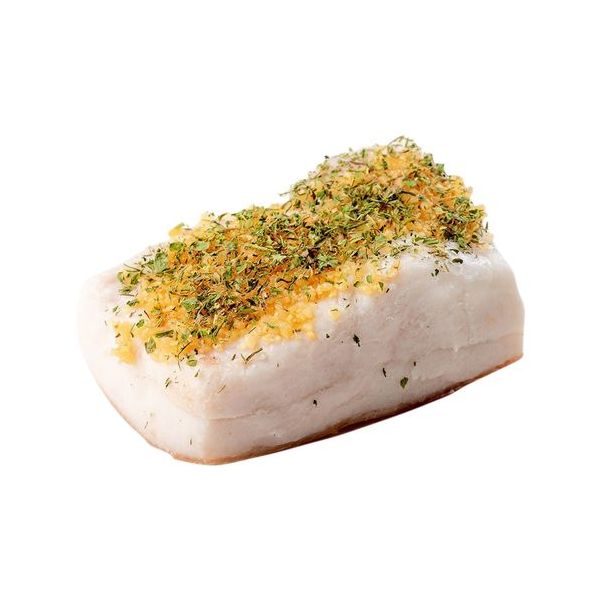 

Шпик свиной соленый с укропом и зеленью